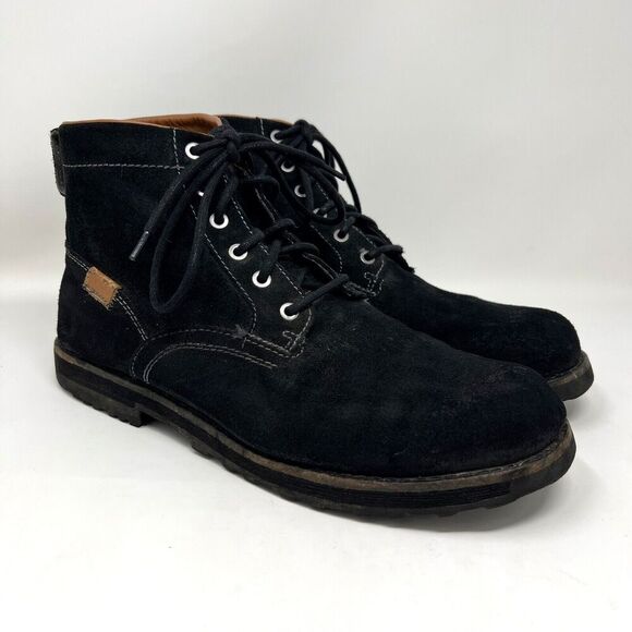 Keen The 59 Moc Casual Ankle‎ Boots Black Suede Leather Lace Up Men’s Size 11.5 - Picture 1 of 10